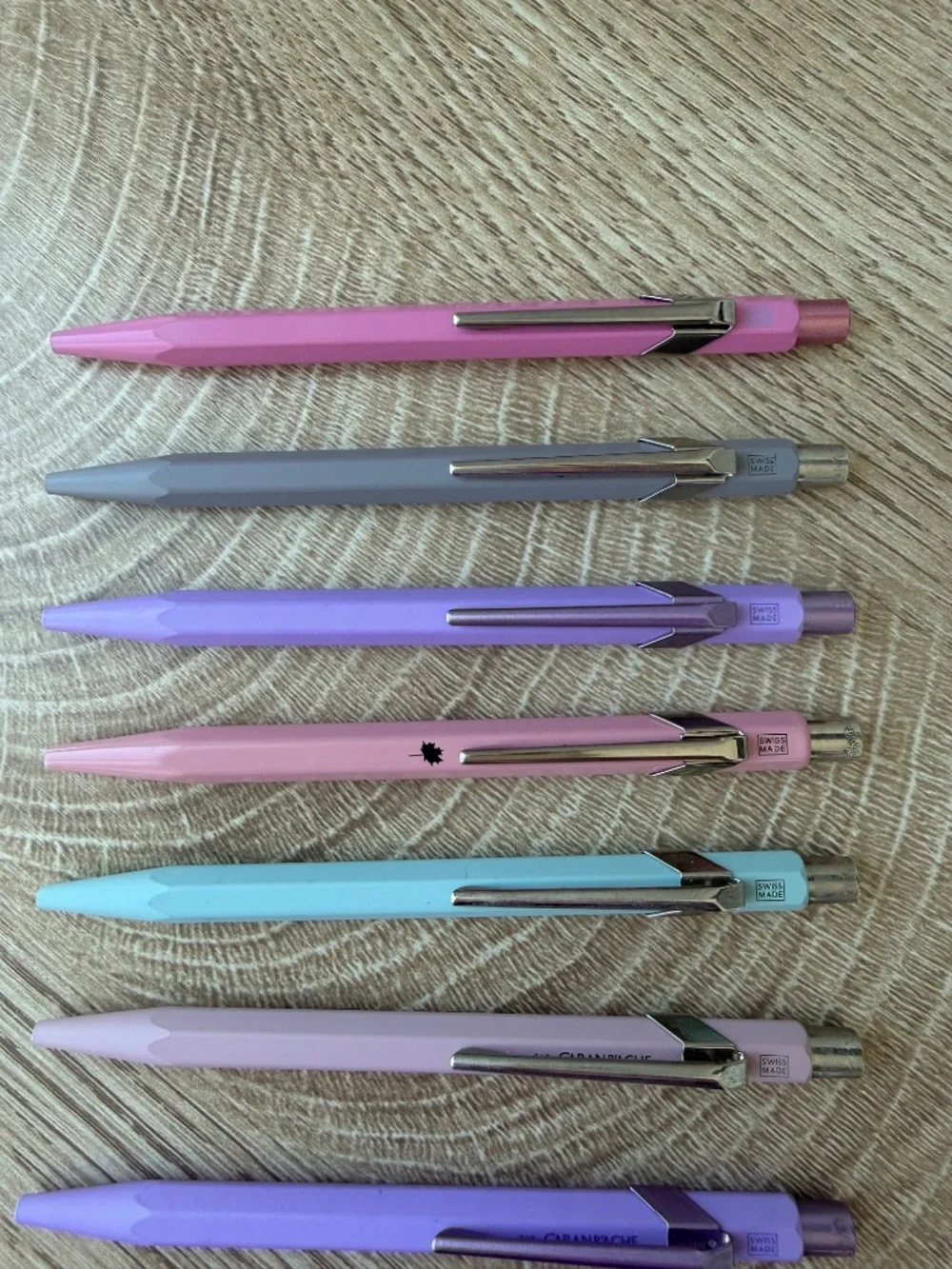 11 X CARAN d'ACHE 849 Ballpoint Pens + 2 X Mechanical Pencils